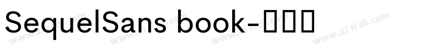 SequelSans book字体转换